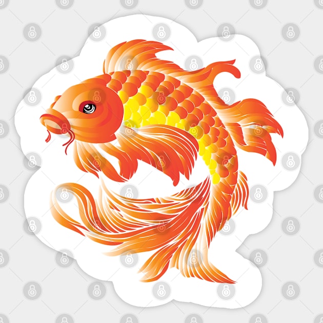 Koi Fish Sticker by DickinsonDesign